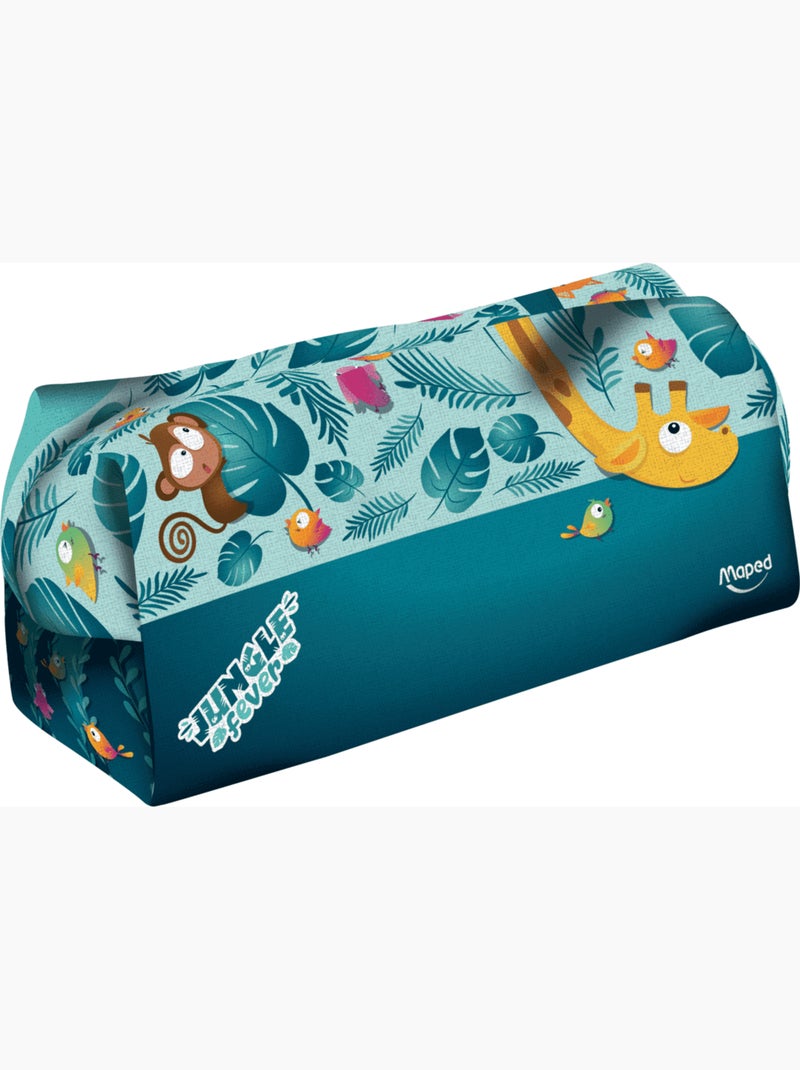 Trousse en tissu jungle fever 12 crayons N/A - Kiabi