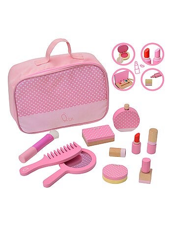 Trousse faux maquillage enfant fille jouet imitation cosmétique 10 accessoires
