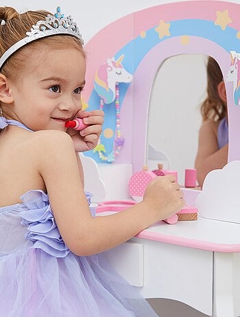 Trousse faux maquillage enfant fille jouet imitation cosmétique 10 accessoires
