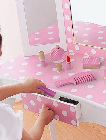 Trousse faux maquillage enfant fille jouet imitation cosmétique 10 accessoires