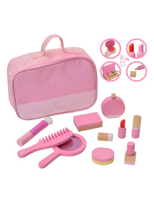 Trousse faux maquillage enfant fille jouet imitation cosmétique 10 accessoires rose Teamson Kids - Kiabi