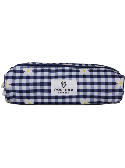 Trousse fille 2 compartiments POL FOX Daisy bleu marine motif marguerite - Kiabi Trousse fille 2 compartiments POL FOX Daisy bleu marine motif marguerite - Kiabi