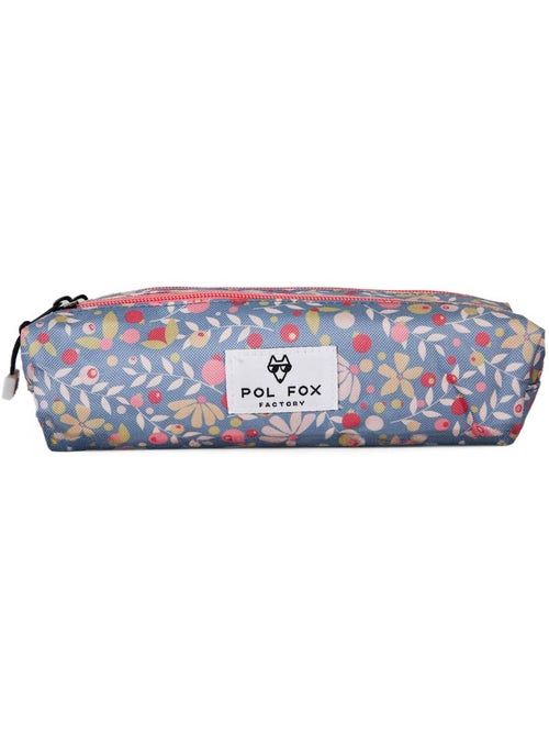 Trousse fille 2 compartiments POL FOX Happy Jean bleu marine motif fleur - Kiabi Trousse fille 2 compartiments POL FOX Happy Jean bleu marine motif fleur - Kiabi