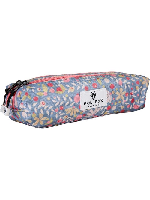 Trousse fille 2 compartiments POL FOX Happy Jean bleu marine motif fleur - Kiabi Trousse fille 2 compartiments POL FOX Happy Jean bleu marine motif fleur - Kiabi