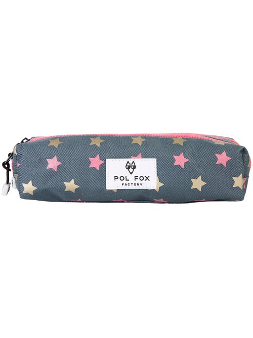 Trousse fille 2 compartiments POL FOX Wonder Fox Glitter rose et gris motif étoile - Kiabi Trousse fille 2 compartiments POL FOX Wonder Fox Glitter rose et gris motif étoile - Kiabi