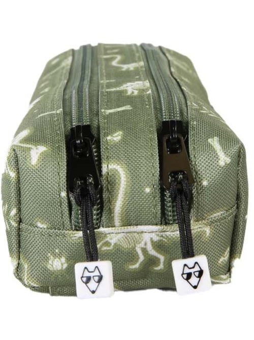 Trousse garçon 2 compartiments POL FOX Jurassic vert motif dinosaure - Kiabi Trousse garçon 2 compartiments POL FOX Jurassic vert motif dinosaure - Kiabi