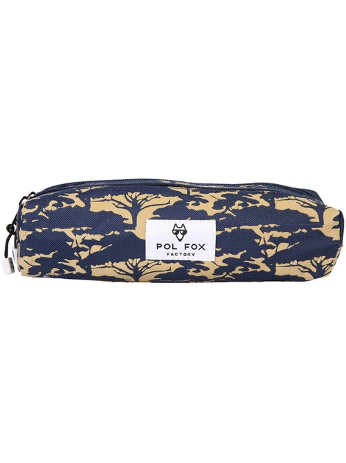 Trousse garçon 2 compartiments POL FOX Lion bleu marine et beige motif savane - Kiabi Trousse garçon 2 compartiments POL FOX Lion bleu marine et beige motif savane - Kiabi