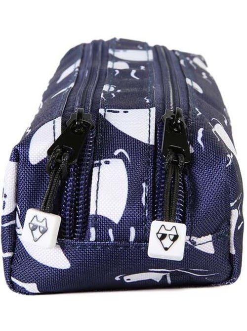 Trousse garçon 2 compartiments POL FOX Shark bleu marine motif requin - Kiabi Trousse garçon 2 compartiments POL FOX Shark bleu marine motif requin - Kiabi