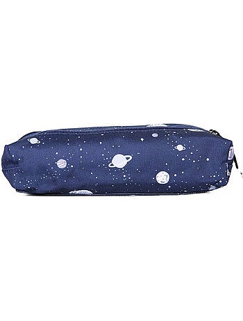 Trousse garçon pol fox cosmo 2 compartiments - fournitures scolaires - bleu marine