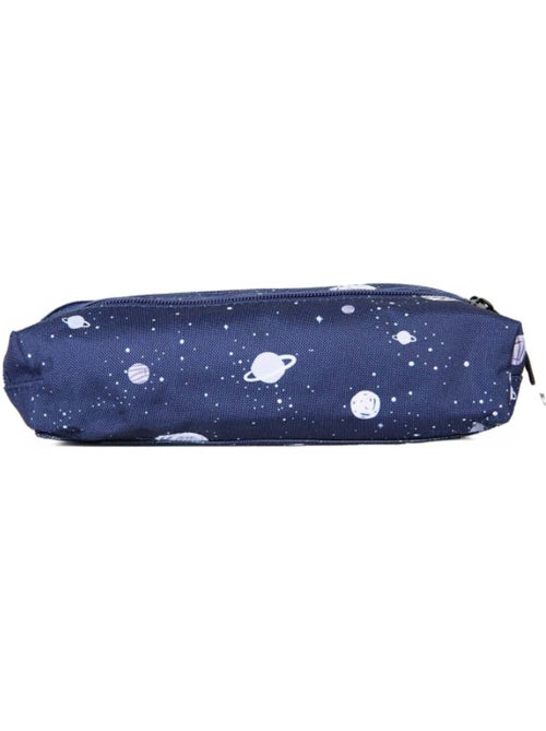 Trousse garçon pol fox cosmo 2 compartiments - fournitures scolaires - bleu marine - Kiabi