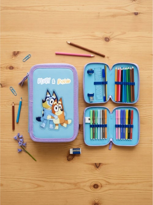 Trousse garnie 3 compartiments bluey bbc studios - Kiabi Trousse garnie 3 compartiments bluey bbc studios - Kiabi