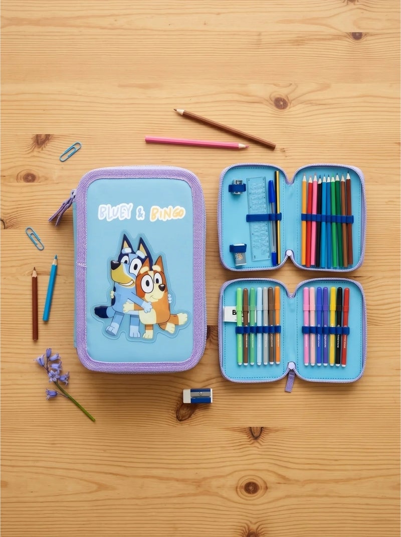 Trousse garnie 3 compartiments bluey bbc studios Multicolore - Kiabi