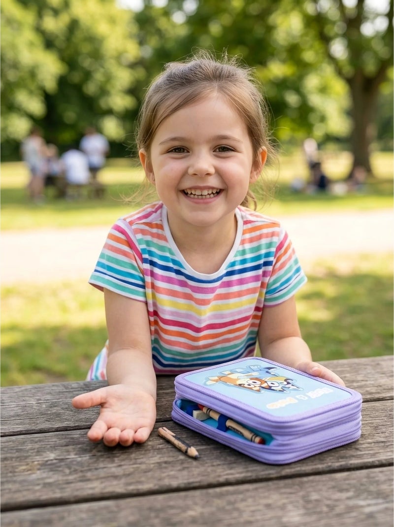 Trousse garnie 3 compartiments bluey bbc studios Multicolore - Kiabi