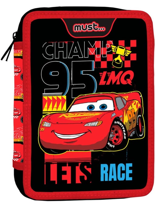 Trousse garnie Cars tissu imprimé Let's Race avec fournitures complètes - Kiabi