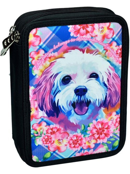 Trousse garnie double compartiment Chien Multicolore 20 CM - Kiabi