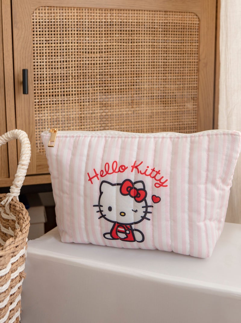 Trousse Grand Format 30 x 17 cm - Hello Kitty - Trousse de Voyage - Trousse de Rangement Blanc - Kiabi