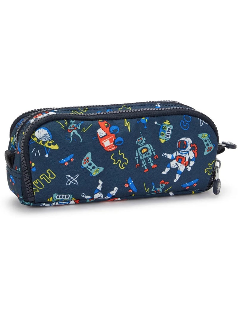Trousse grande 3 compartiments GITROY polyester recyclé Kipling Bleu Multicolore - Kiabi
