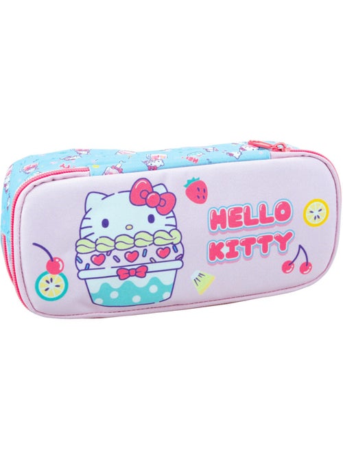 Trousse 'Hello Kitty' – Rectangulaire Cupcake 2 compartiments – 23 cm - Kiabi