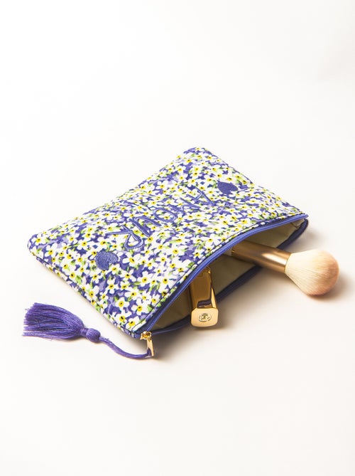 Trousse imprimé fleuri à message - Kiabi