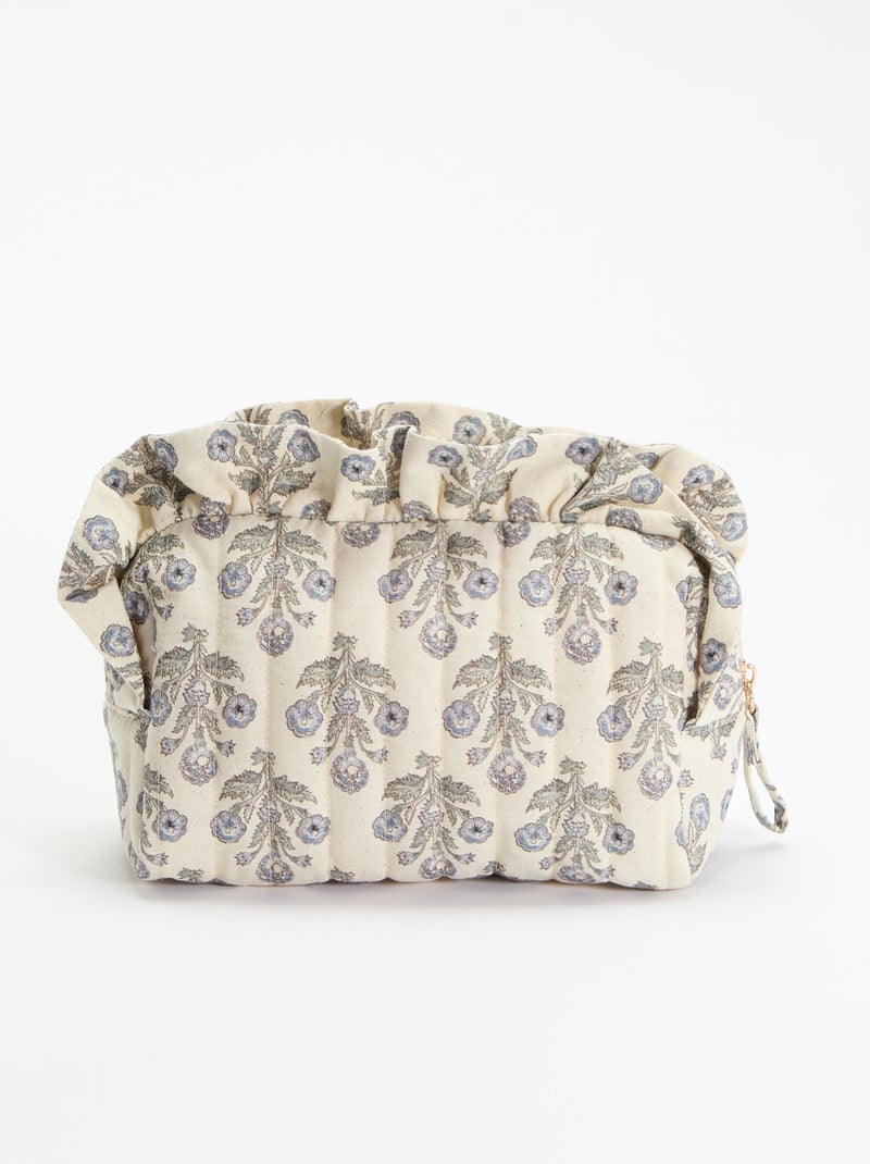 Trousse imprimée en textile Bleu - Kiabi