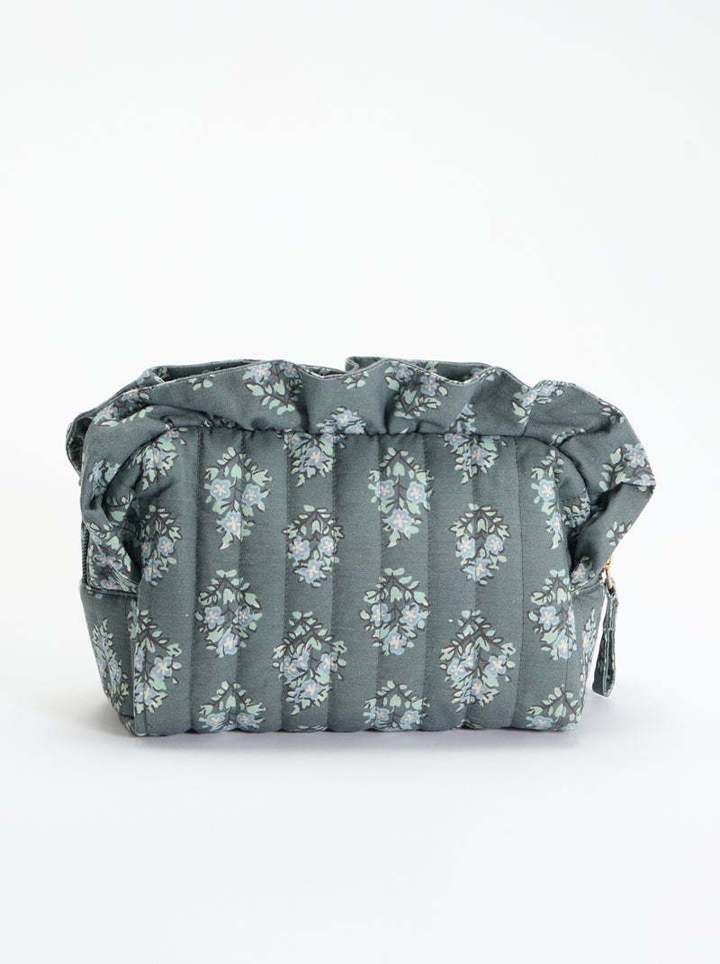 Trousse imprimée en textile Vert - Kiabi