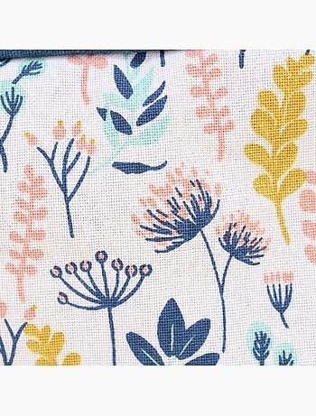 Trousse imprimée fleuris 21x17cm