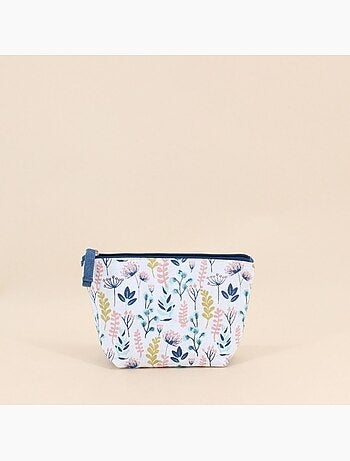 Trousse imprimée fleuris 21x17cm