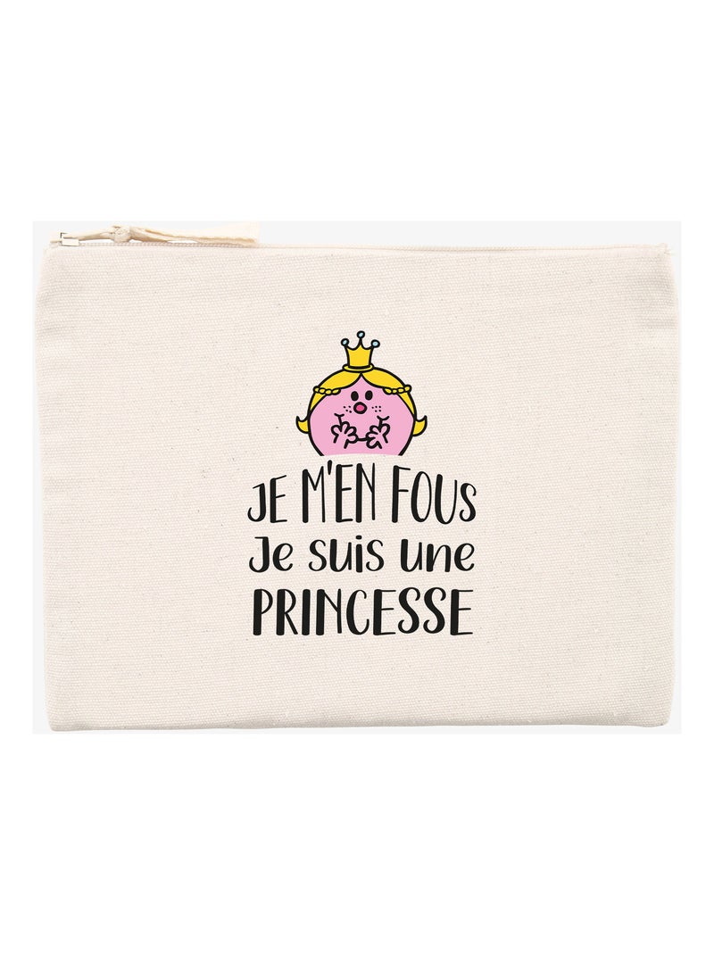 Trousse JE M EN FOUS JE SUIS UNE PRINCESSE Beige - Kiabi