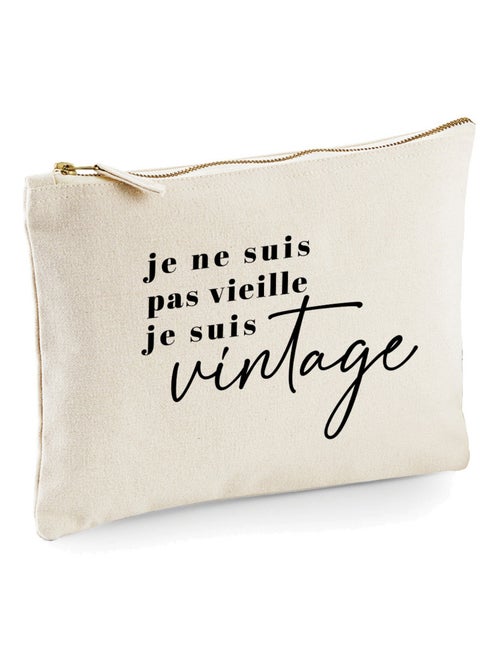 Trousse JE NE SUIS PAS VIEILLE JE SUIS VINTAGE - Kiabi