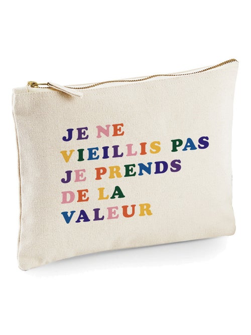 Trousse JE NE VIEILLIS PAS JE PRENDS DE LA VALEUR COLORE - Kiabi
