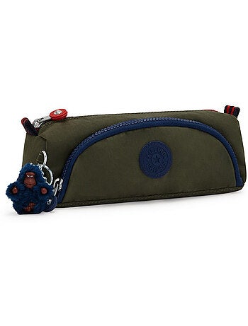 Trousse Kipling Cute à 2 compartiments zippés 22 cm - Seaweed Green Block