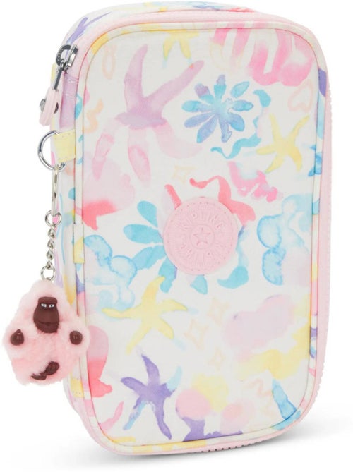 Trousse  Kipling tissu synthétique imprimé Aqua Sea - Kiabi