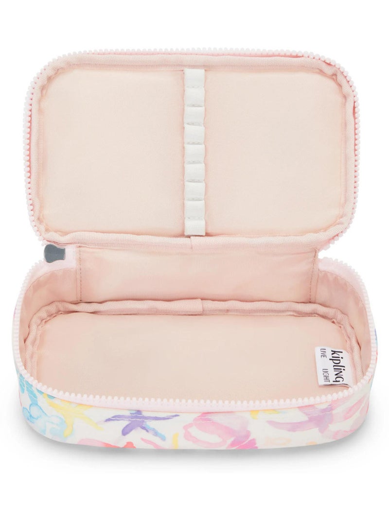 Trousse  Kipling tissu synthétique imprimé Aqua Sea Blanc Rose Bleu - Kiabi