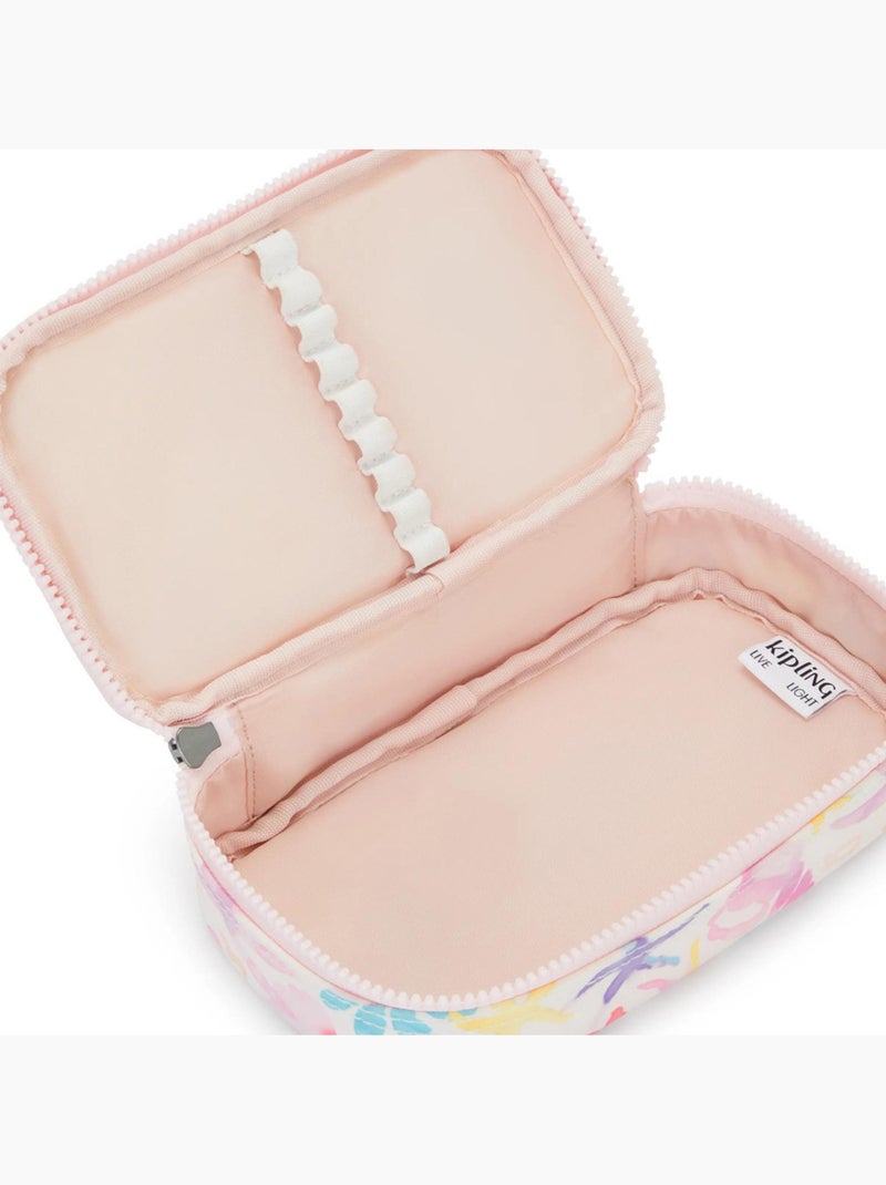 Trousse  Kipling tissu synthétique imprimé Aqua Sea Blanc Rose Bleu - Kiabi