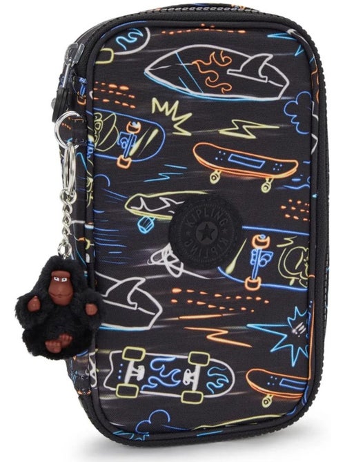 Trousse  Kipling tissu synthétique imprimé Neon Skate - Kiabi
