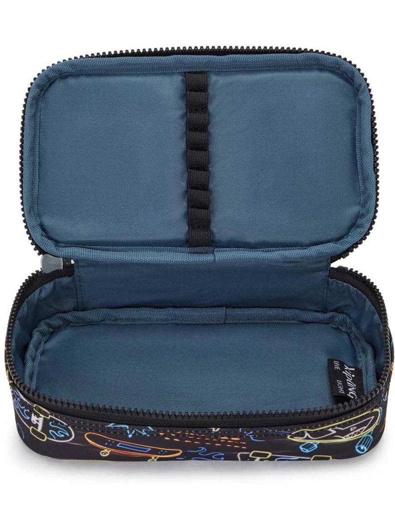 Trousse  Kipling tissu synthétique imprimé Neon Skate Noir Bleu Blanc - Kiabi