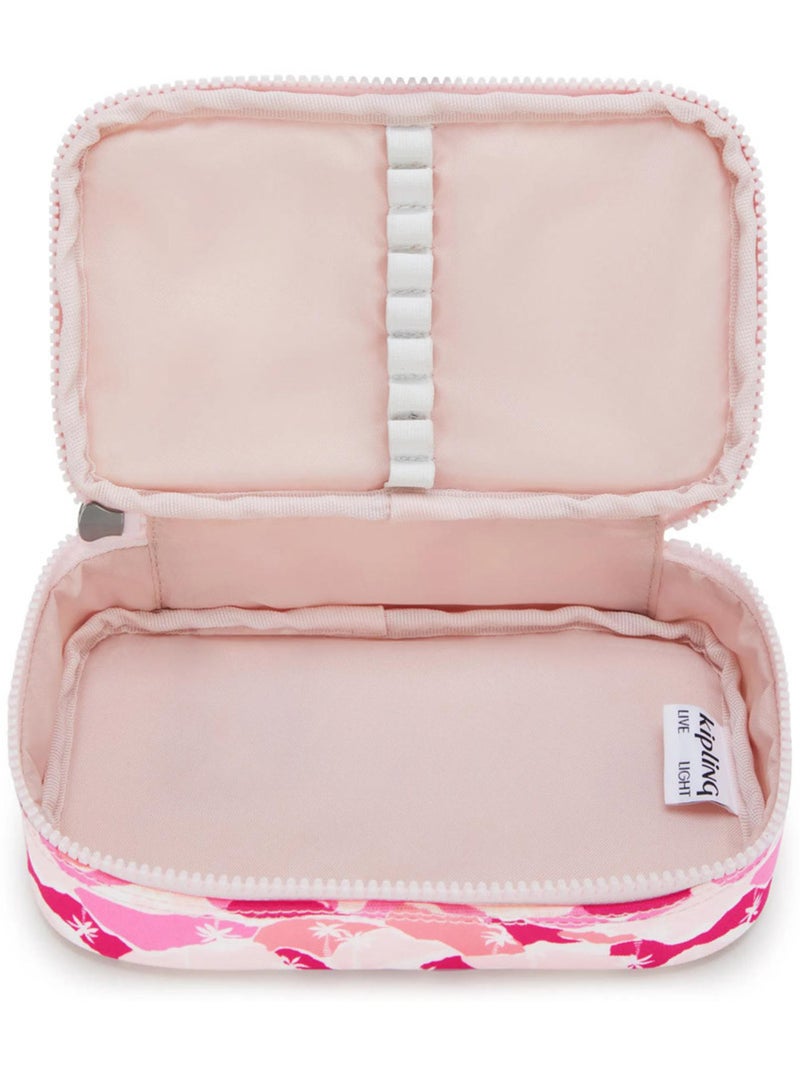 Trousse Kipling tissu synthétique imprimé Pink Palm Rose - Kiabi
