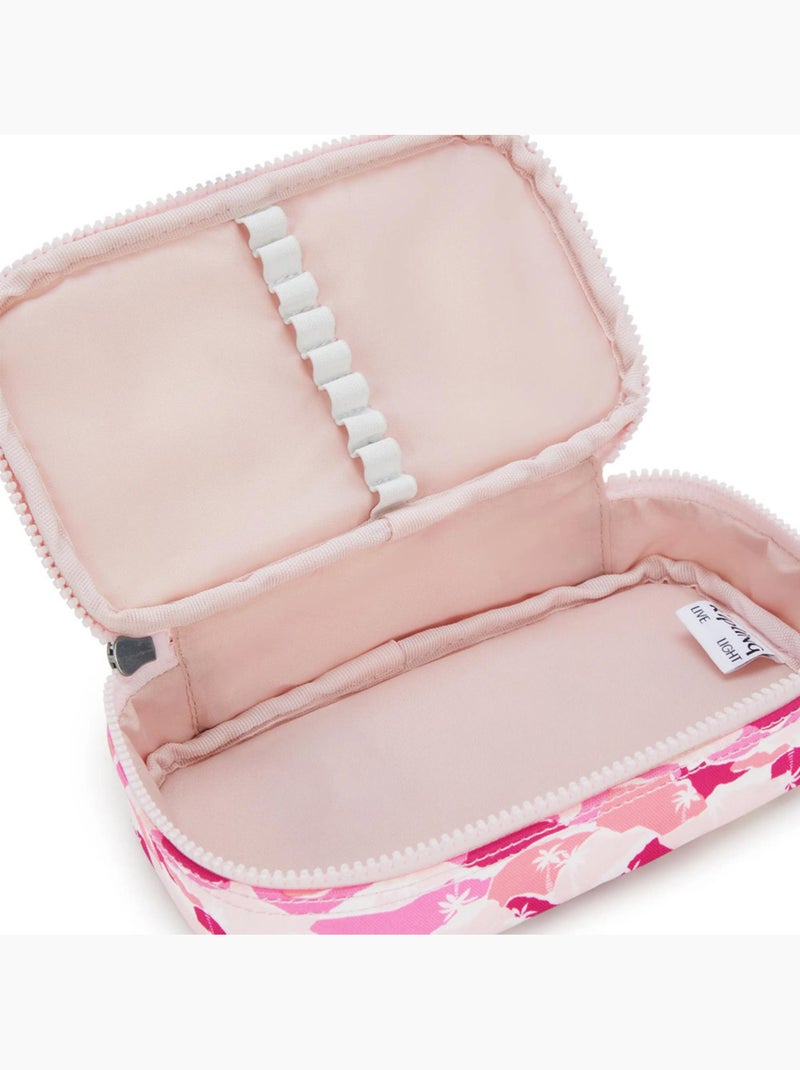 Trousse Kipling tissu synthétique imprimé Pink Palm Rose - Kiabi