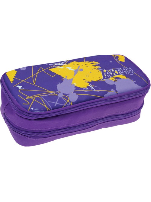 Trousse Los Angeles Lakers en toile motif paint splatter NBA Basket USA - Kiabi