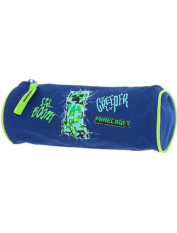 Trousse Minecraft Creeper Boom cylindrique 22 cm à zip