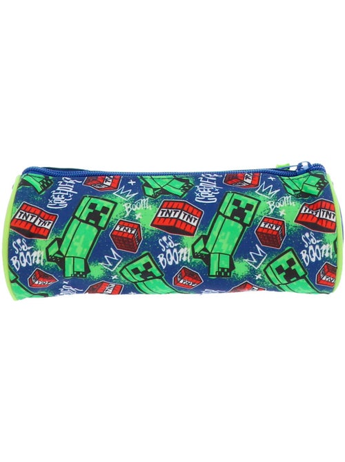 Trousse Minecraft Creeper Boom cylindrique 22 cm à zip - Kiabi Trousse Minecraft Creeper Boom cylindrique 22 cm à zip - Kiabi
