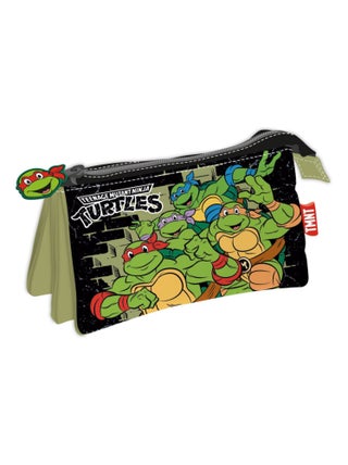 Trousse multi poches - Les Tortues Ninja - 21x11 cm