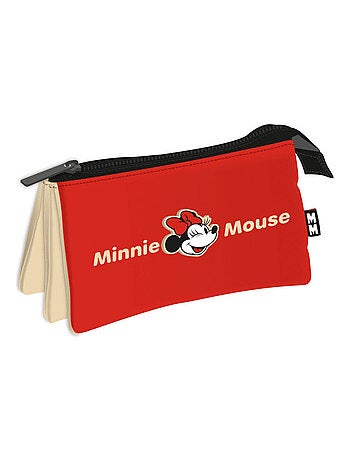 Trousse multi poches - Tête De Minnie Mouse - 21x11 cm