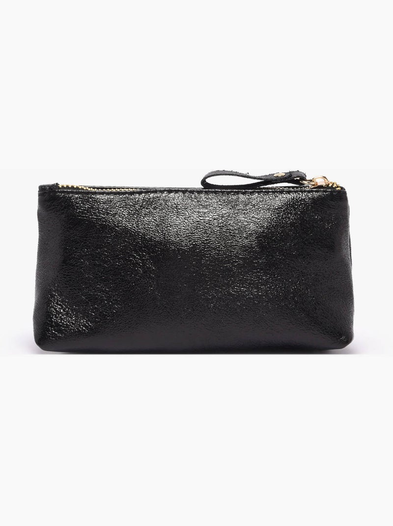 Trousse Nine Cuir Milano Cuir De Vachette Noir Noir - Kiabi