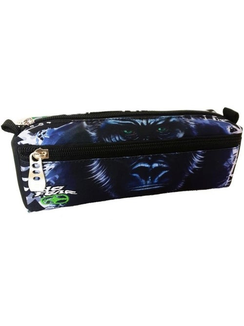 Trousse No Fear motif gorille textile doux deux compartiments - Kiabi