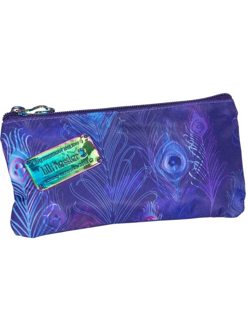 Trousse plate paon 22 cm  motifs plumes - Kiabi