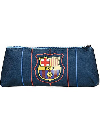 Trousse plate tissu synthétique à rayures FC Barcelone