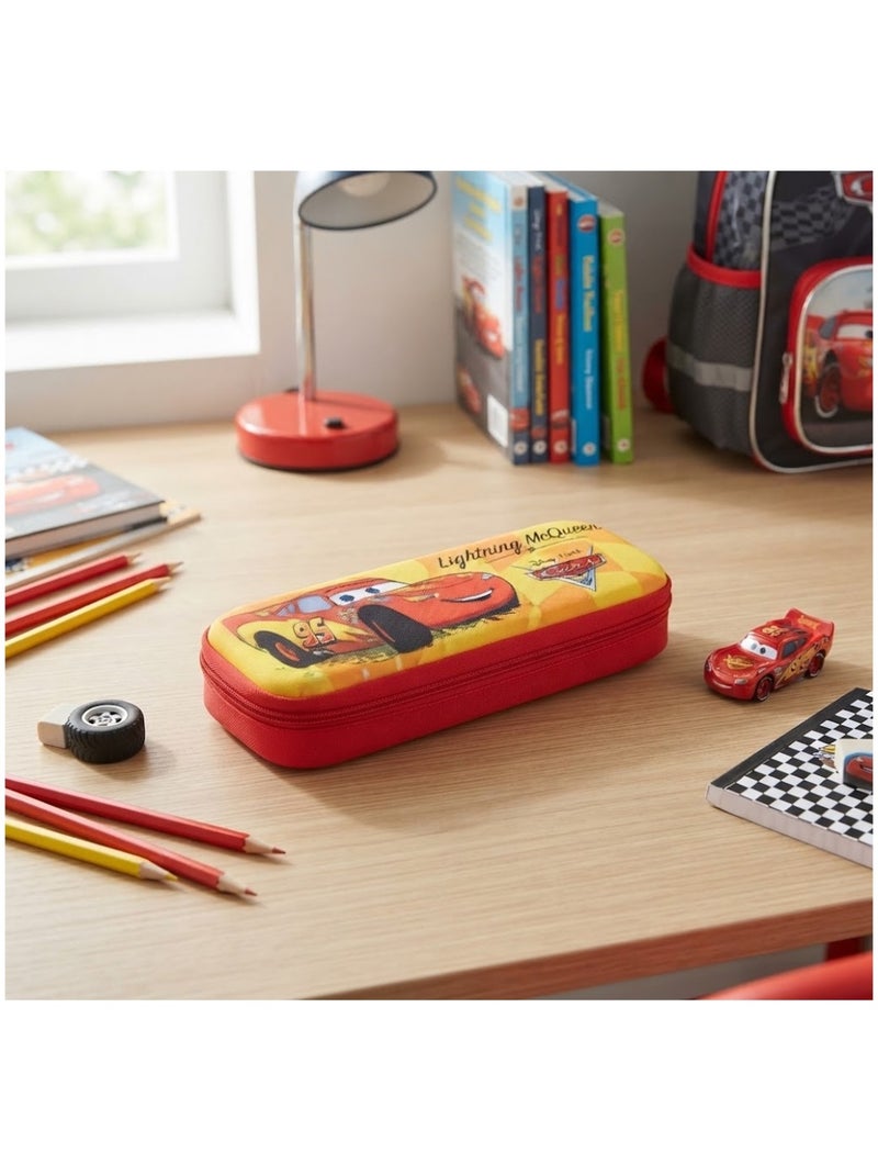 Trousse plumier garnie cars Rouge - Kiabi