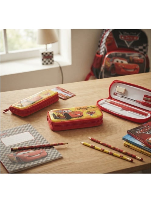 Trousse plumier garnie cars - Kiabi