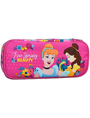 Trousse Princesses Beauty 2 compartiments zippés Disney Princess 23 CM